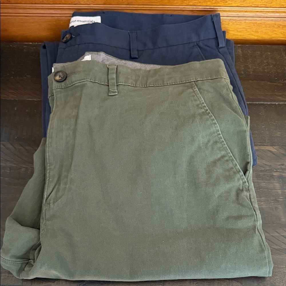 Amazon Essentials Men's Olive and Navy Chinos